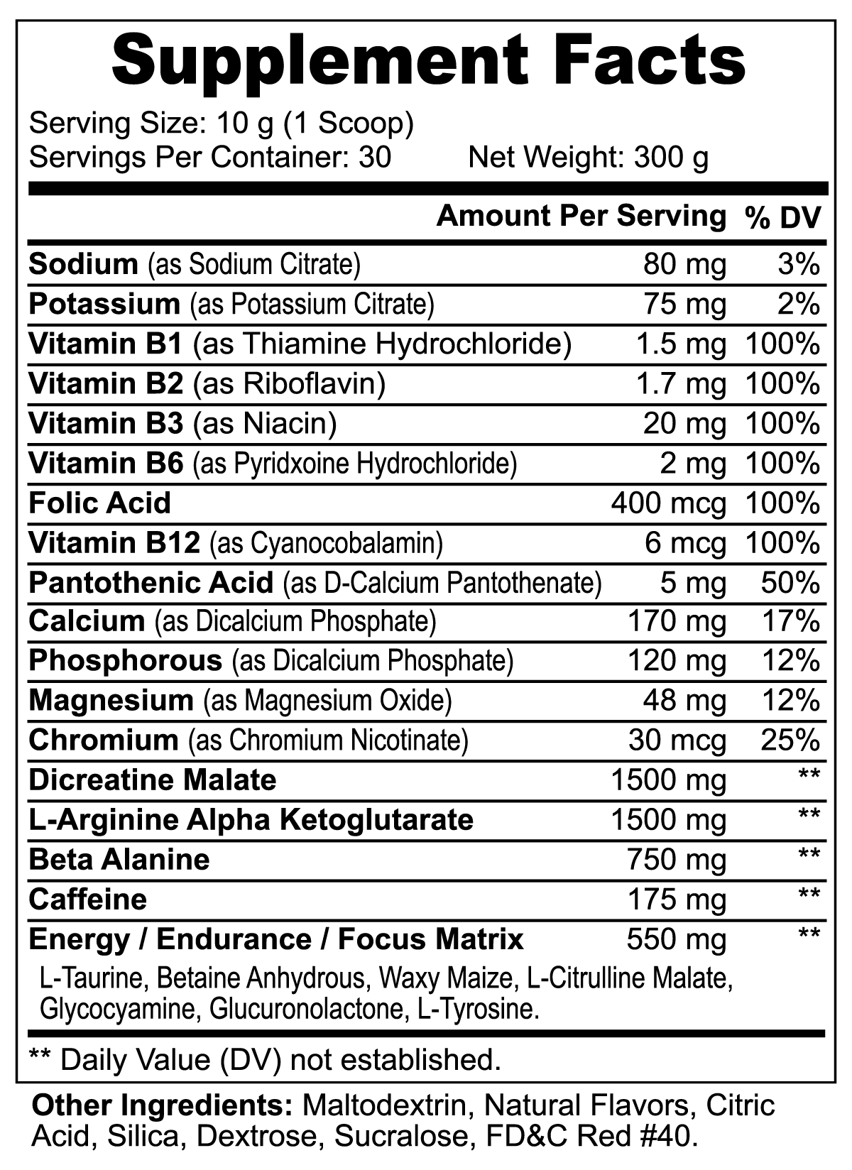 Essential Pre-Workout Powder (Fruit Punch)